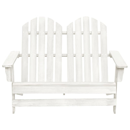 Adirondack hagestol 2-seters heltre gran hvit