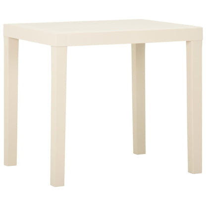 Hagebord hvit 79x65x72 cm plast