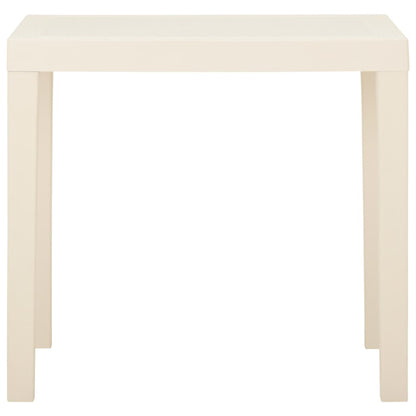 Hagebord hvit 79x65x72 cm plast