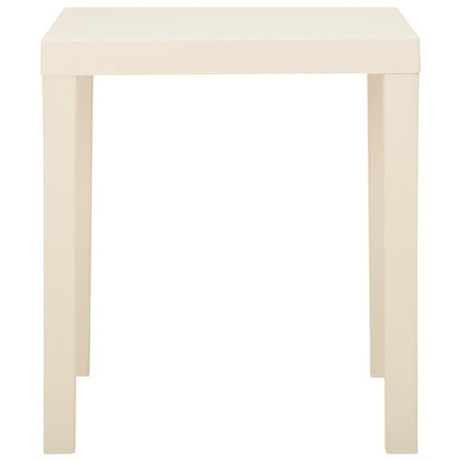 Hagebord hvit 79x65x72 cm plast