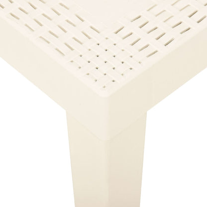 Hagebord hvit 79x65x72 cm plast