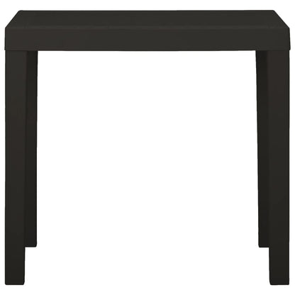 Hagebord antrasitt 79x65x72 cm plast