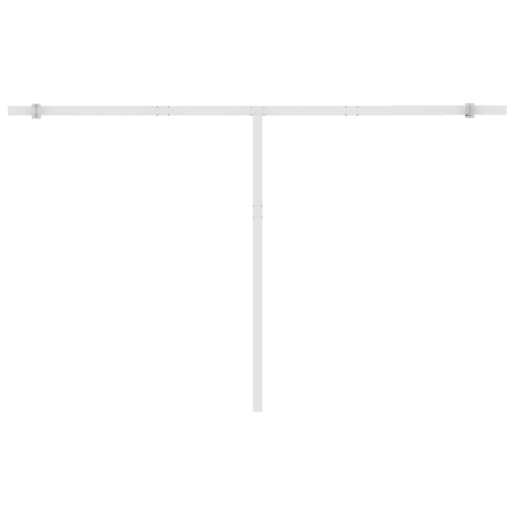 Frittstående manuell uttrekkbar markise 450x300 cm oransje/brun
