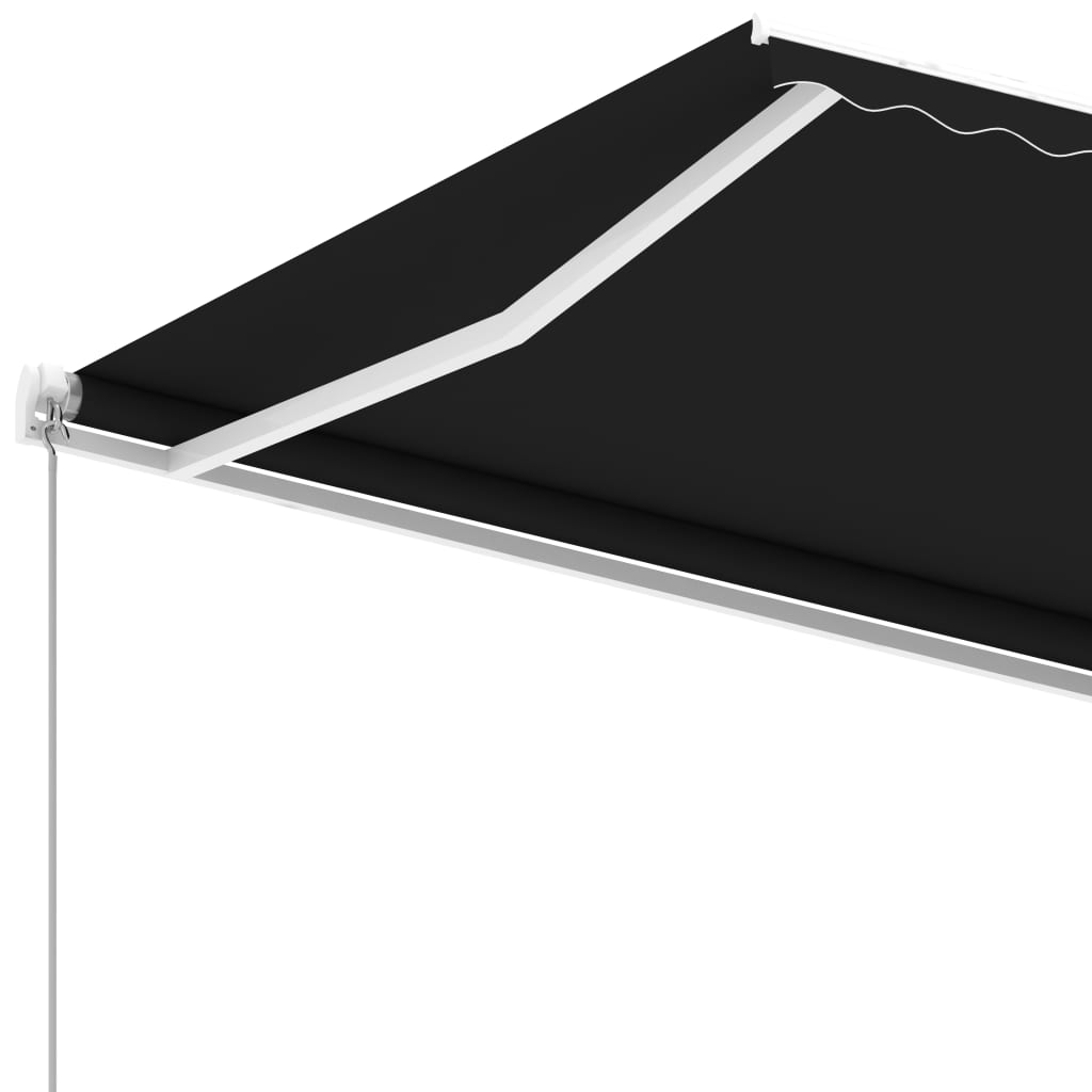 Frittstående manuell uttrekkbar markise 400x350 cm antrasitt