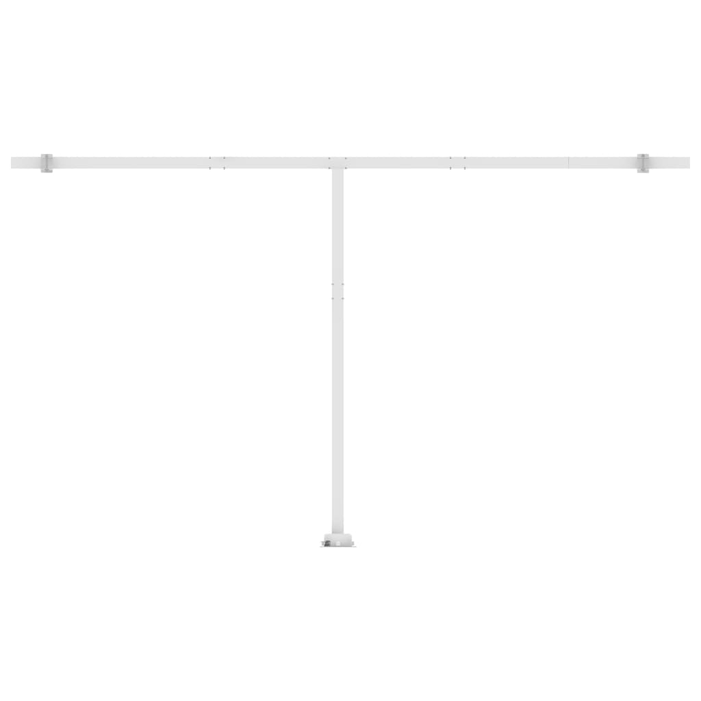 Frittstående automatisk markise 500x350cm blå og hvit