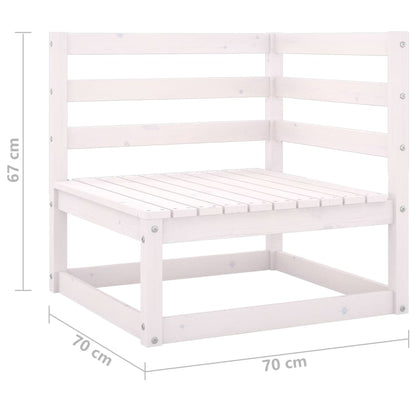 2-seters hagesofa hvit heltre furu