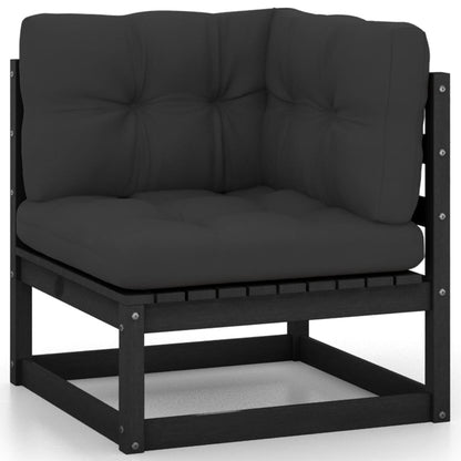 Hagesofa med puter 4-seters heltre furu