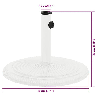 Parasollbase hvit 45x45x30 cm støpejern