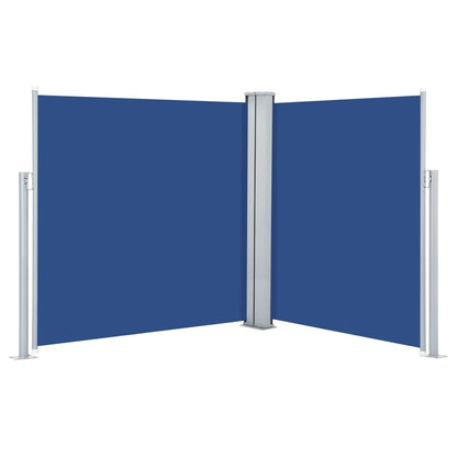 Uttrekkbar sidemarkise 140x600 cm blå