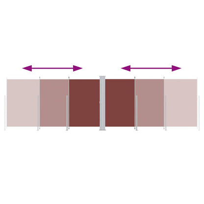 Uttrekkbar sidemarkise 180x600 cm brun