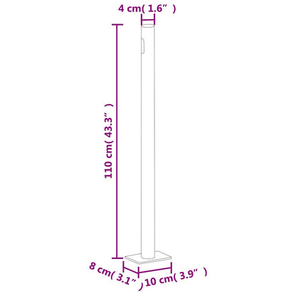 Uttrekkbar sidemarkise 180x600 cm brun