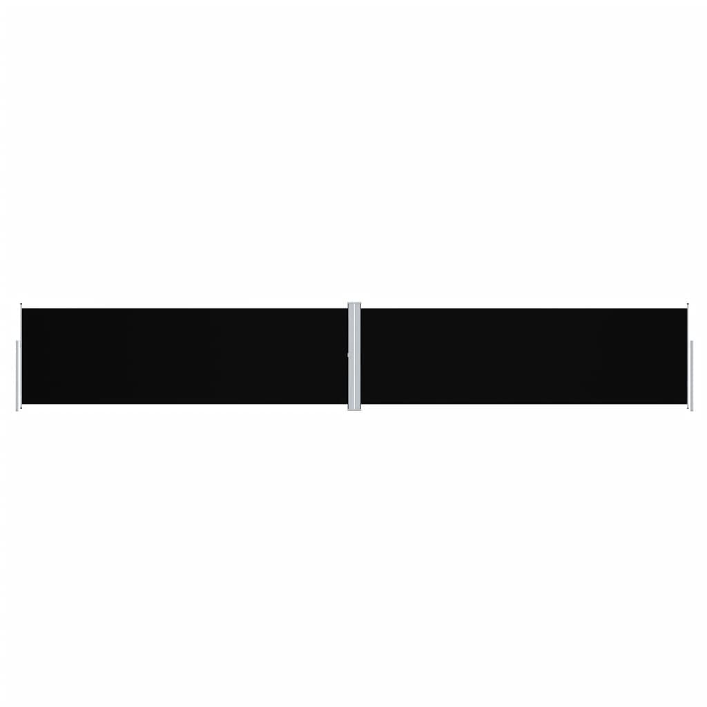Uttrekkbar sidemarkise 160x1000 cm svart