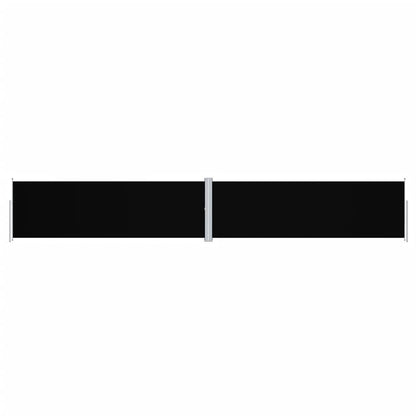 Uttrekkbar sidemarkise 160x1000 cm svart