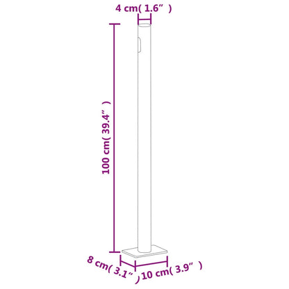 Uttrekkbar sidemarkise 160x1000 cm rød
