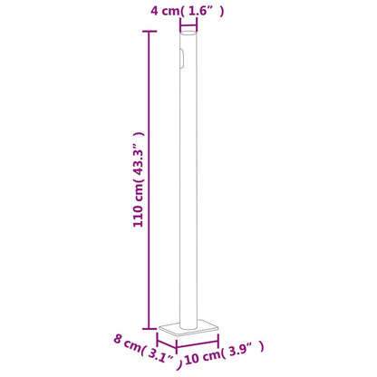 Uttrekkbar sidemarkise 180x1000 cm rød