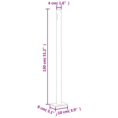 Uttrekkbar sidemarkise 220x1000 cm svart