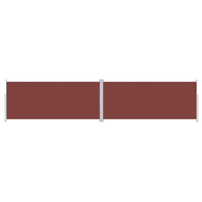 Uttrekkbar sidemarkise 220x1000 cm brun
