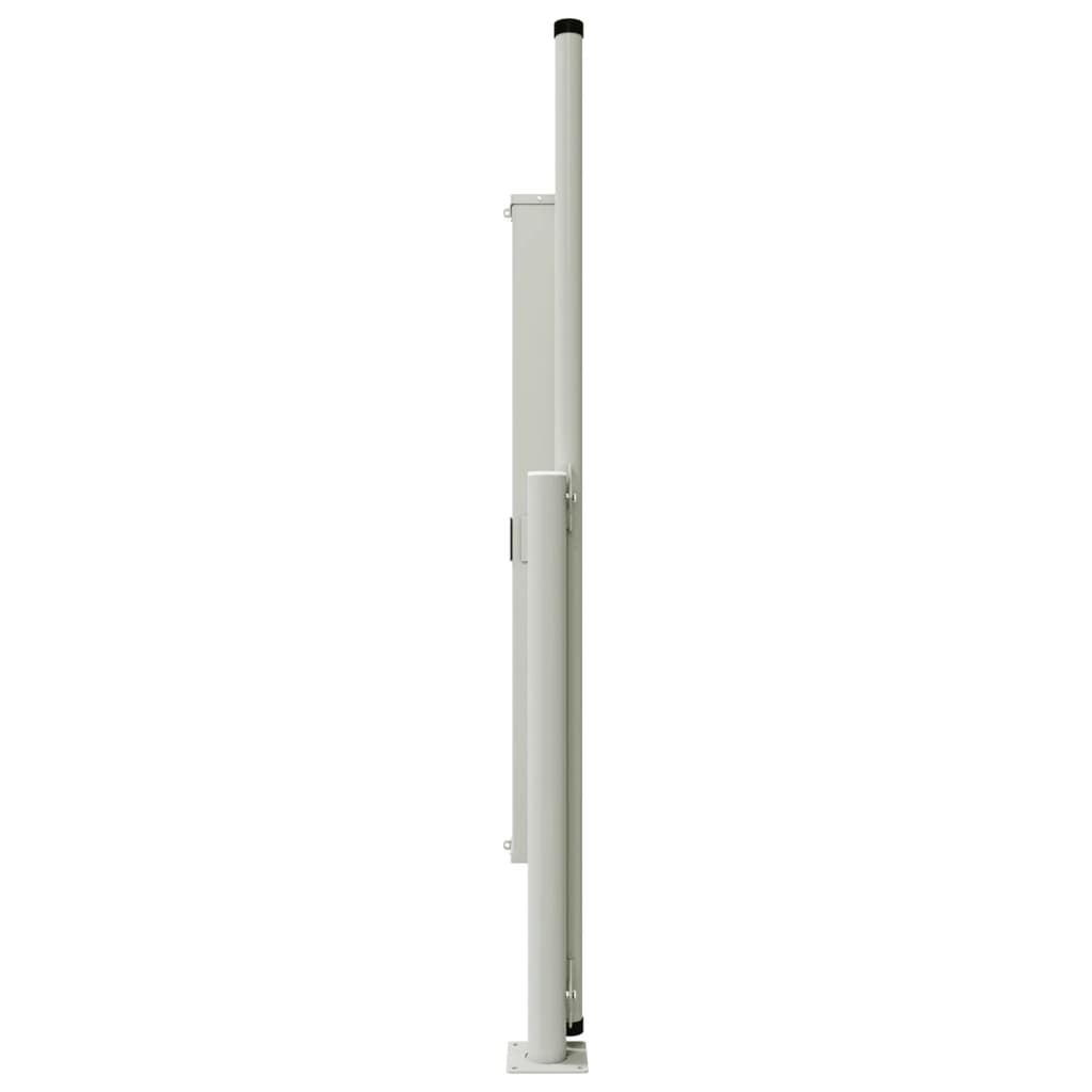 Uttrekkbar sidemarkise svart 140x1200 cm