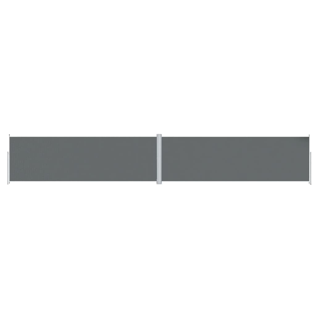 Uttrekkbar sidemarkise 200x1200 cm antrasitt