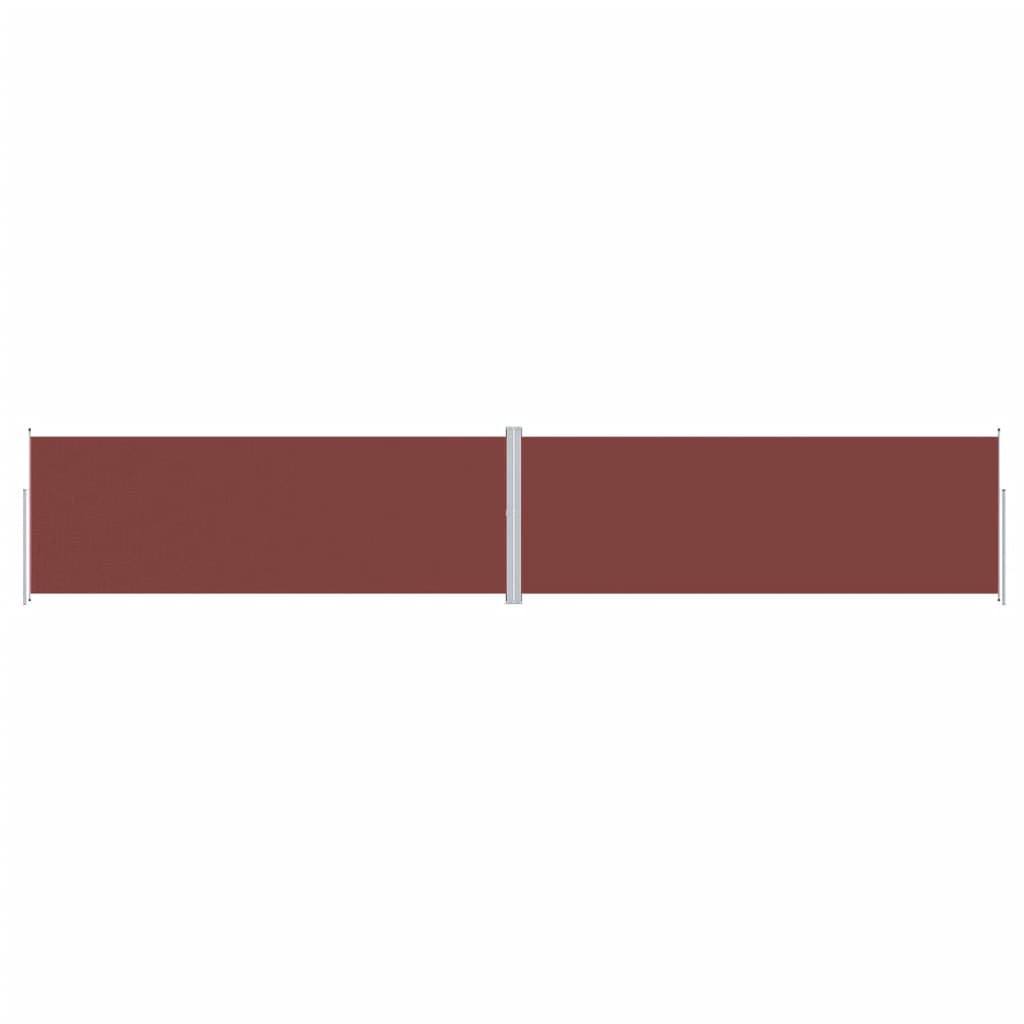 Uttrekkbar sidemarkise 220x1200 cm brun