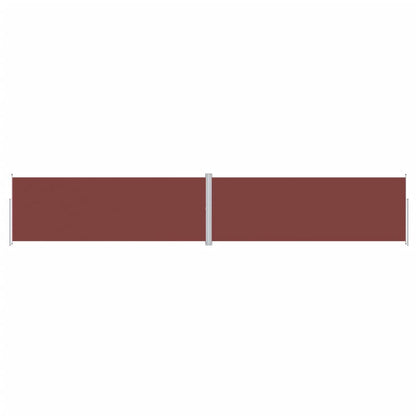 Uttrekkbar sidemarkise 220x1200 cm brun