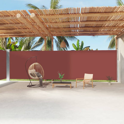 Uttrekkbar sidemarkise 220x1200 cm brun