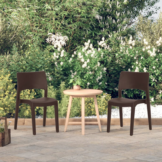 Hagestoler 2 stk mokka polypropylen