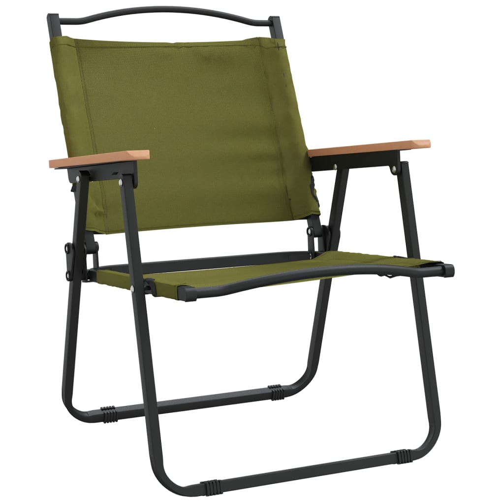 Campingstoler 2 stk grønn 54x55x78 cm oxfordstoff