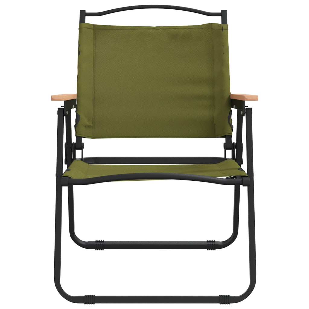 Campingstoler 2 stk grønn 54x55x78 cm oxfordstoff