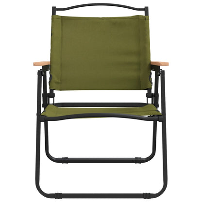 Campingstoler 2 stk grønn 54x55x78 cm oxfordstoff
