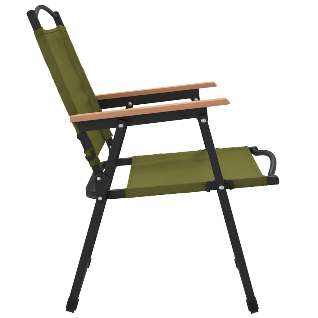 Campingstoler 2 stk grønn 54x55x78 cm oxfordstoff