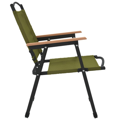 Campingstoler 2 stk grønn 54x55x78 cm oxfordstoff