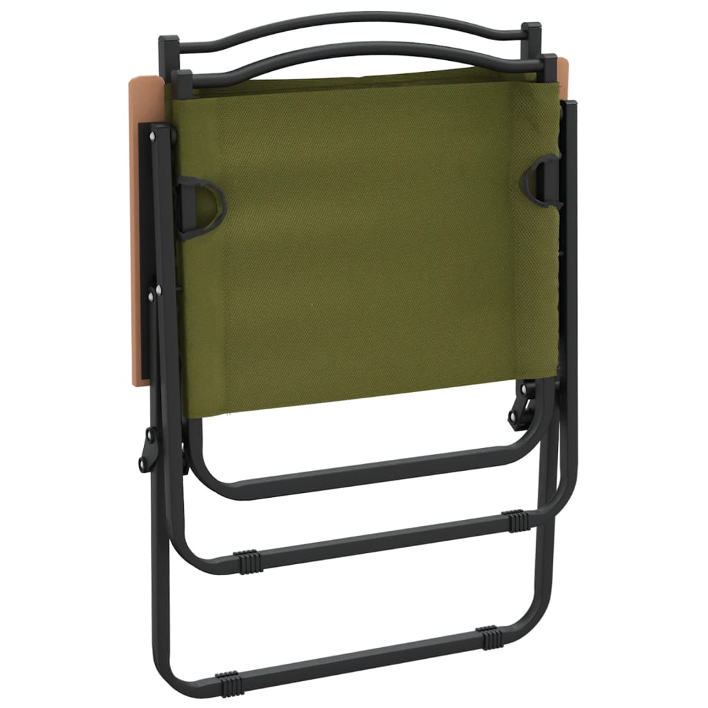 Campingstoler 2 stk grønn 54x55x78 cm oxfordstoff