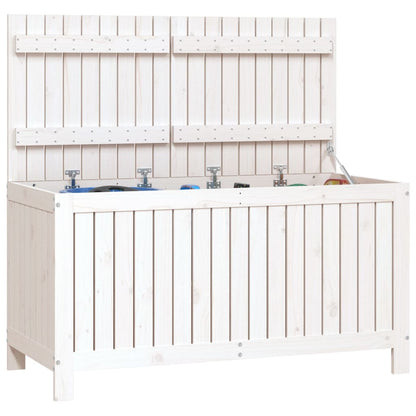 Putekasse hvid 121x55x64 cm heltre furu