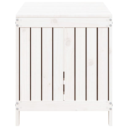 Putekasse hvid 121x55x64 cm heltre furu