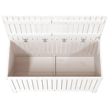 Putekasse hvid 121x55x64 cm heltre furu