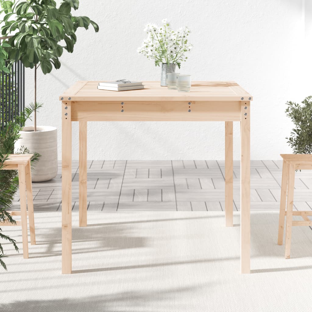 Hagebord 82,5x82,5x76 cm heltre furu