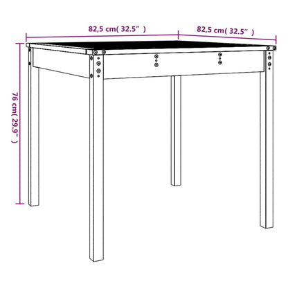 Hagebord 82,5x82,5x76 cm heltre douglasgran