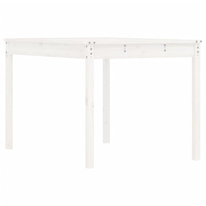 Hagebord hvit 121x82,5x76 cm heltre furu