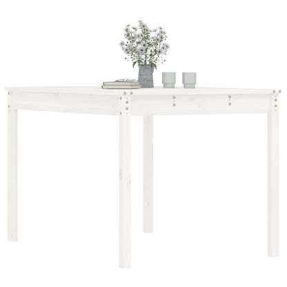 Hagebord hvit 121x82,5x76 cm heltre furu