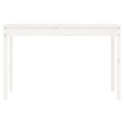 Hagebord hvit 121x82,5x76 cm heltre furu
