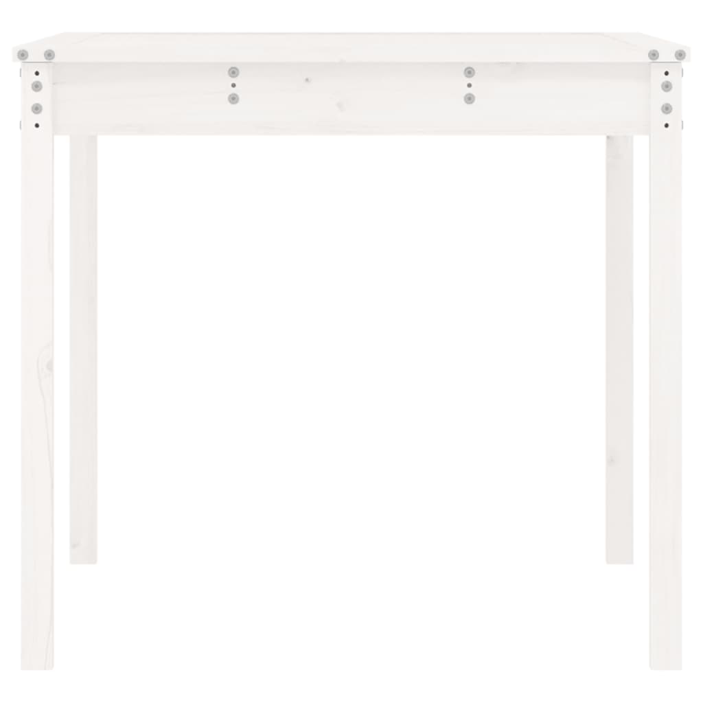 Hagebord hvit 121x82,5x76 cm heltre furu
