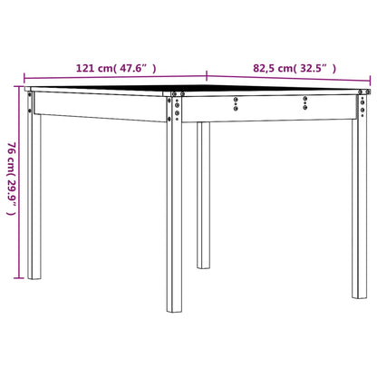Hagebord 121x82,5x76 cm heltre douglasgran