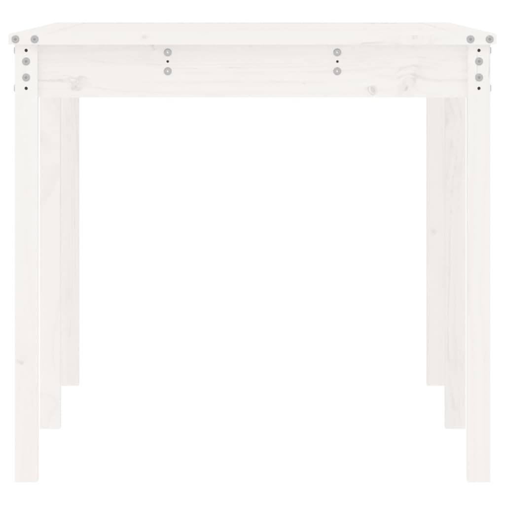 Hagebord hvit 159,5x82,5x76 cm heltre furu
