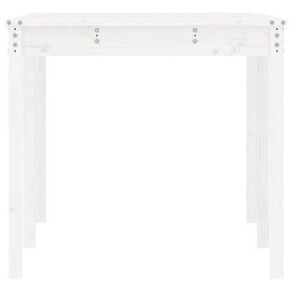 Hagebord hvit 159,5x82,5x76 cm heltre furu
