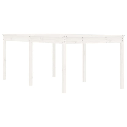 Hagebord hvit 203,5x100x76 cm heltre furu