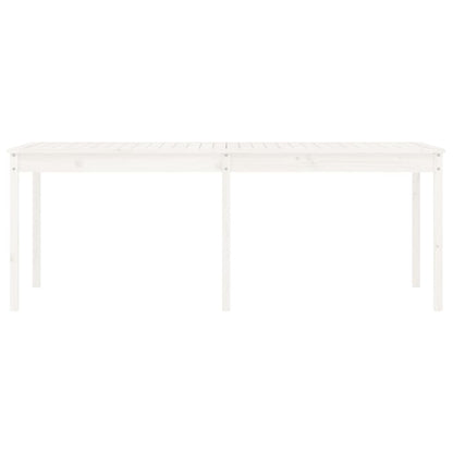 Hagebord hvit 203,5x100x76 cm heltre furu