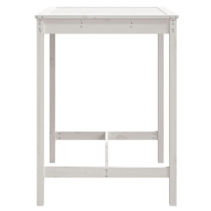 Hagebord hvit 82,5x82,5x110 cm heltre furu