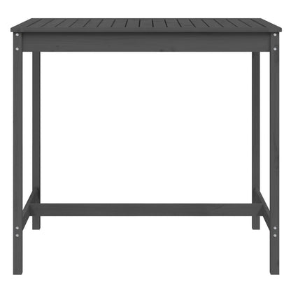 Hagebord grå 121x82,5x110 cm heltre furu