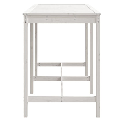 Hagebord hvit 159,5x82,5x110 cm heltre furu